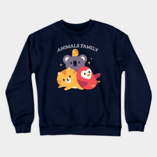 Meow Animals Family Crewneck Sweatshirt